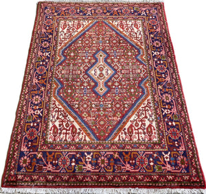 Hand-Knotted Persian Jozan Rug