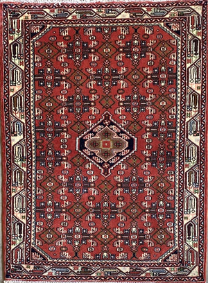 Hand-Knotted Tribal Persian Enjelas Rug