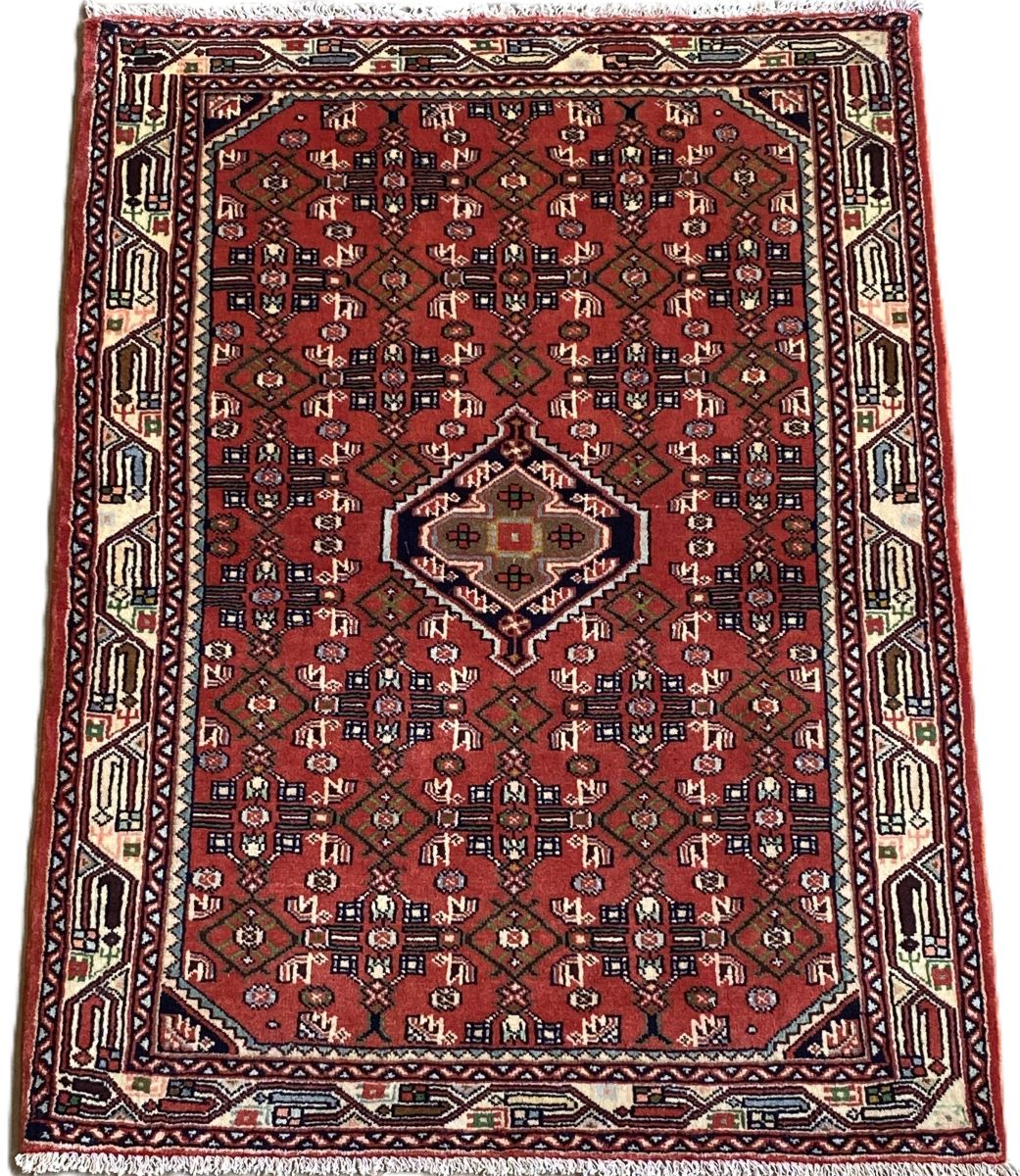 Hand-Knotted Tribal Persian Enjelas Rug