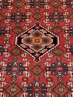 Hand-Knotted Tribal Persian Enjelas Rug