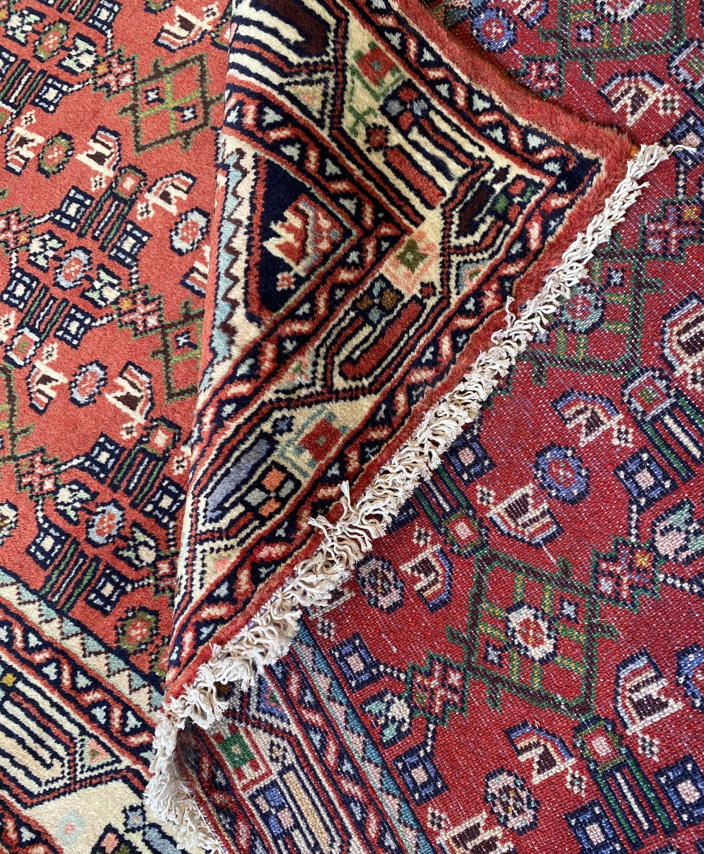 Hand-Knotted Tribal Persian Enjelas Rug