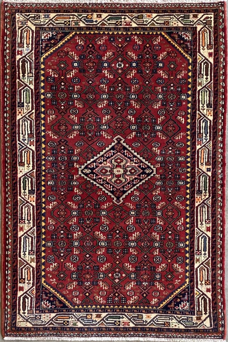 Hand-Knotted Tribal Persian Enjelas Rug