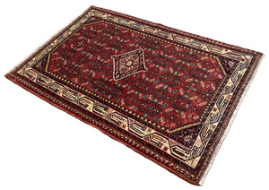 Hand-Knotted Tribal Persian Enjelas Rug