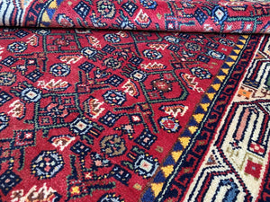 Hand-Knotted Tribal Persian Enjelas Rug