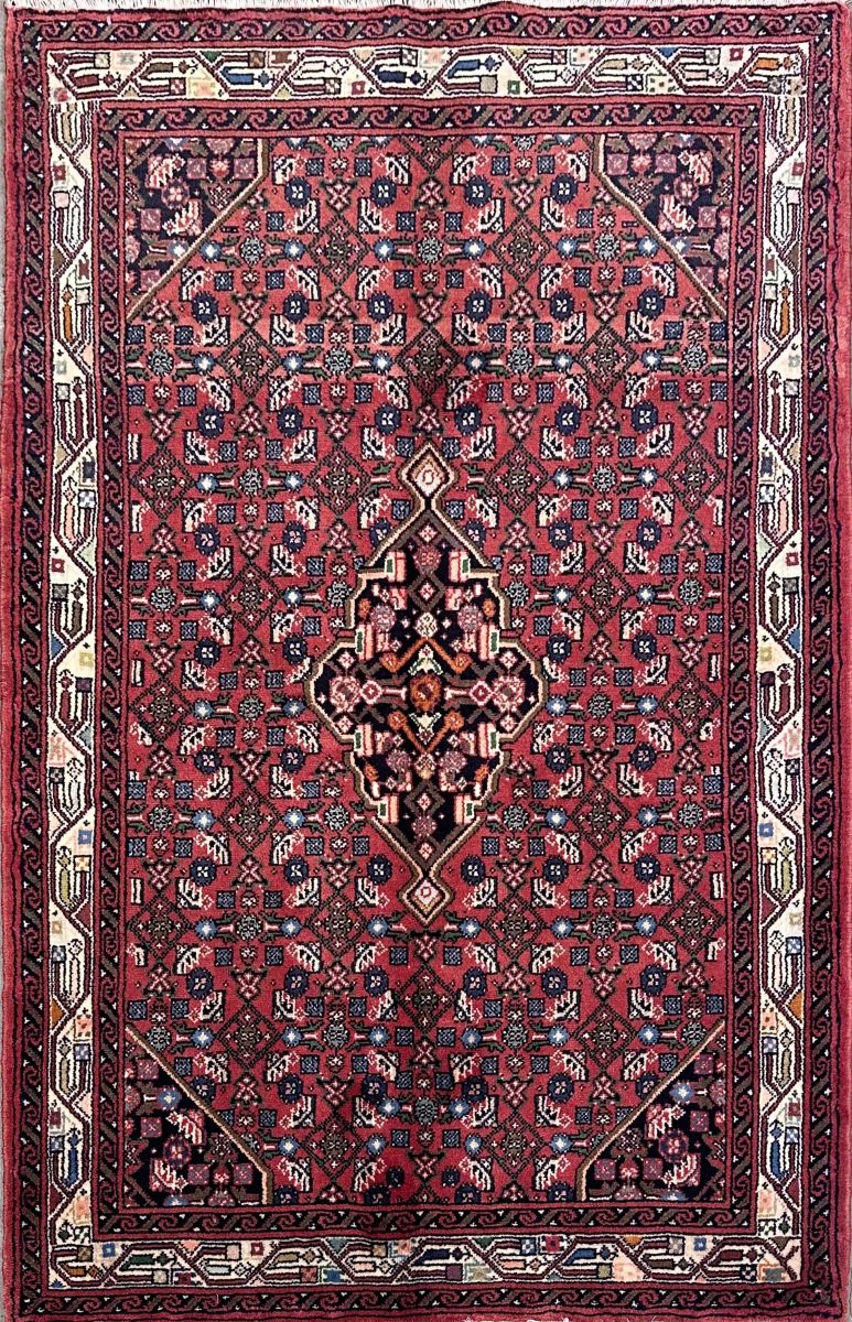 Hand-Knotted Tribal Persian Enjelas Rug