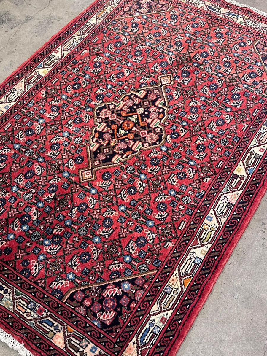Hand-Knotted Tribal Persian Enjelas Rug