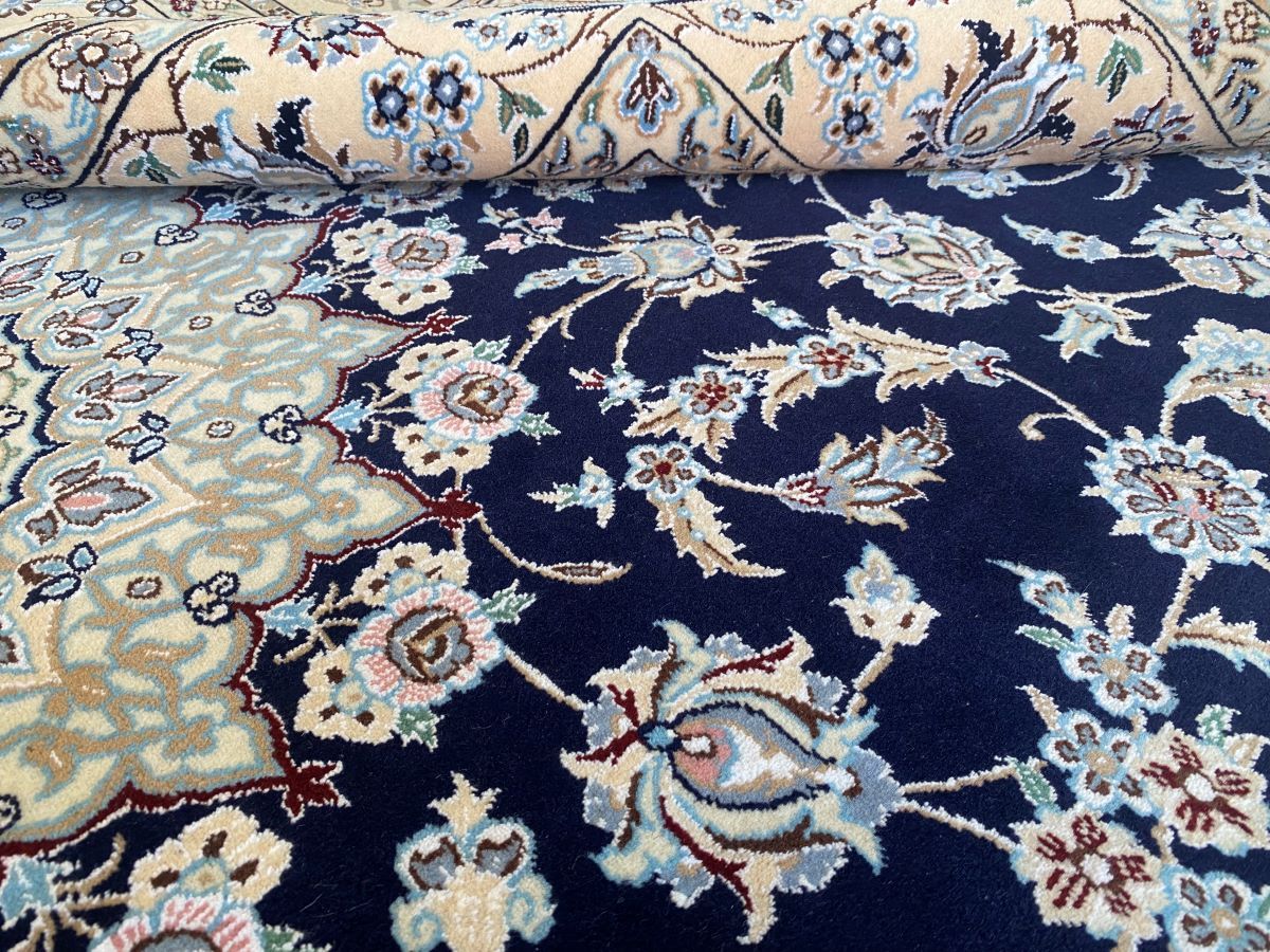 Fine Hand-Knotted Persian Naien Carpet