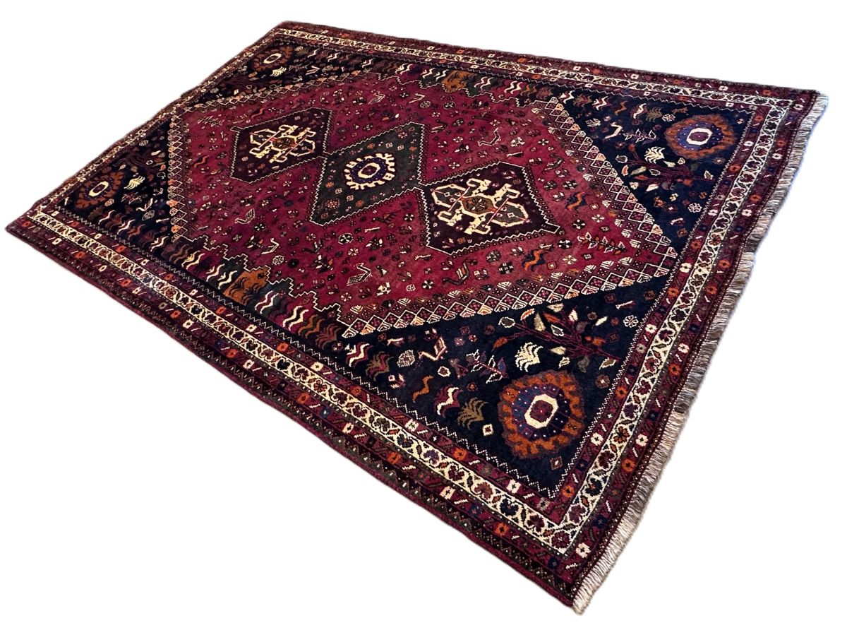 Hand-Knotted Tribal Persian Qashqaie Rug
