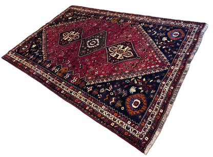 Hand-Knotted Tribal Persian Qashqaie Rug