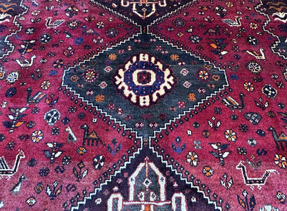 Hand-Knotted Tribal Persian Qashqaie Rug