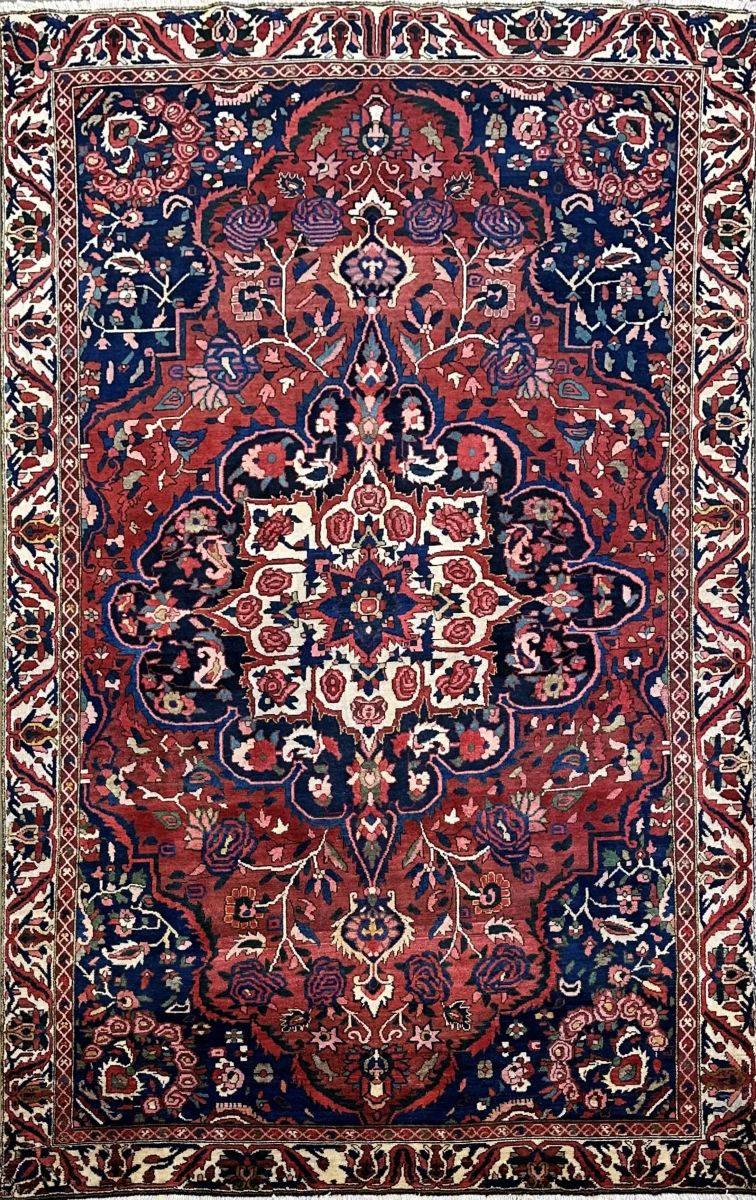 Hand-Knotted Tribal Persian Bakhtiar Rug
