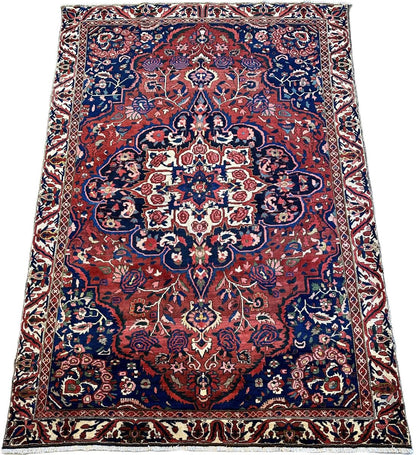 Hand-Knotted Tribal Persian Bakhtiar Rug