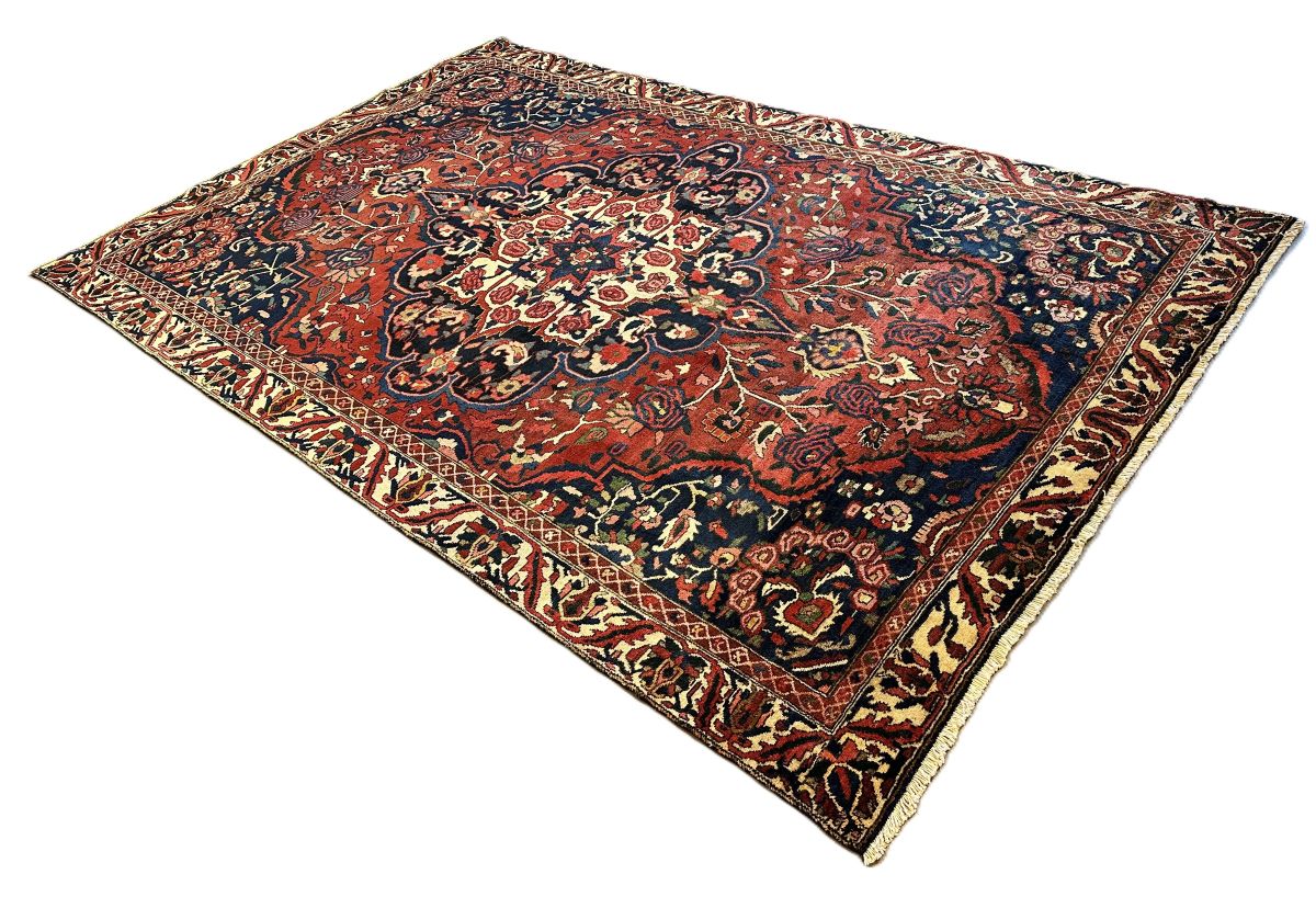Hand-Knotted Tribal Persian Bakhtiar Rug