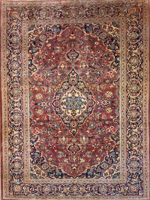 Fine Hand-Knotted Persian Kashan Carpet