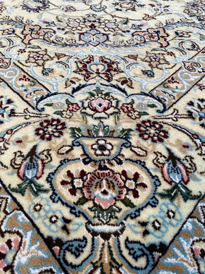 Fine Hand-Knotted Persian Naien Carpet