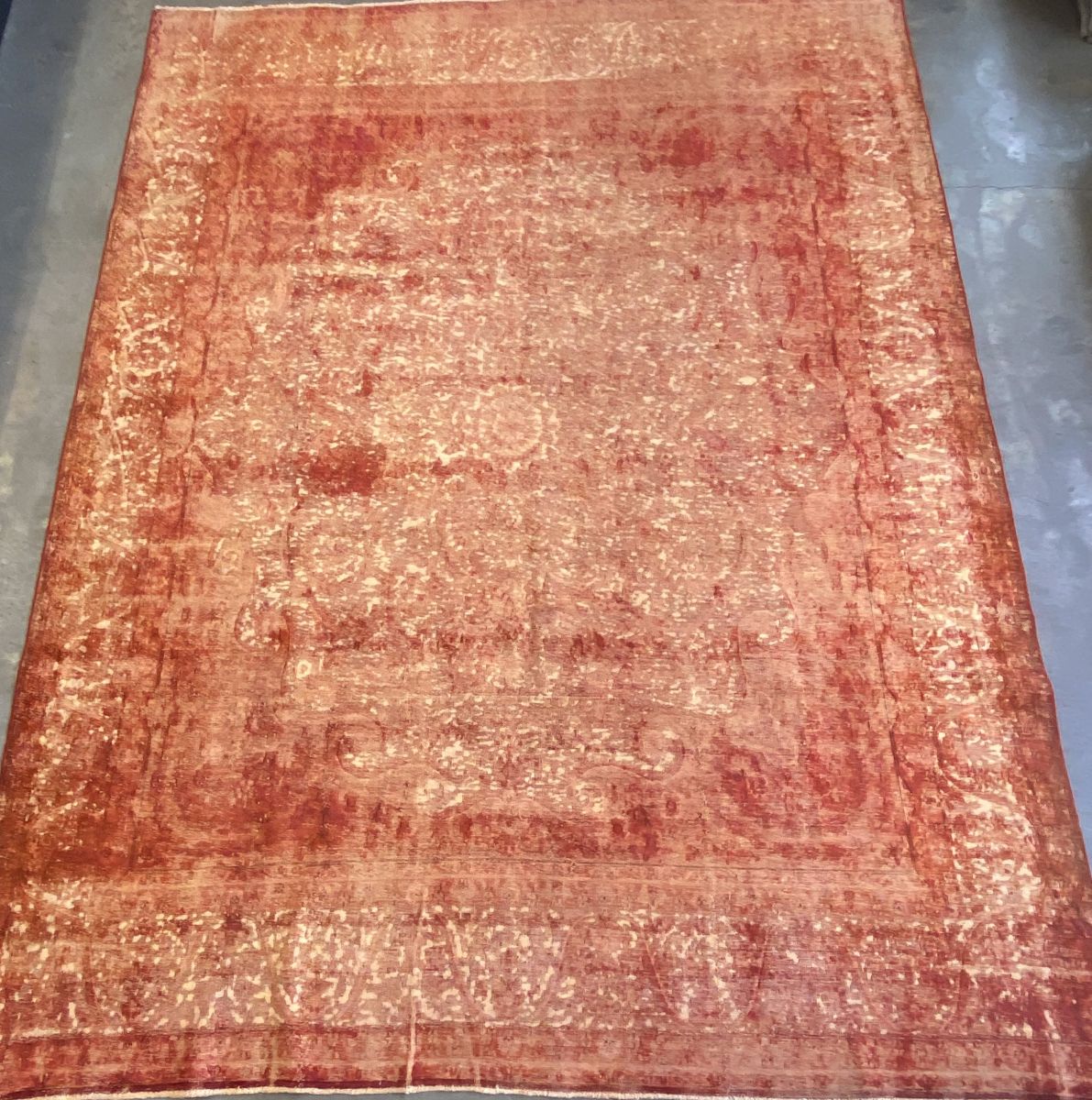 Handmade Vintage Over-Dyed Persian Kerman