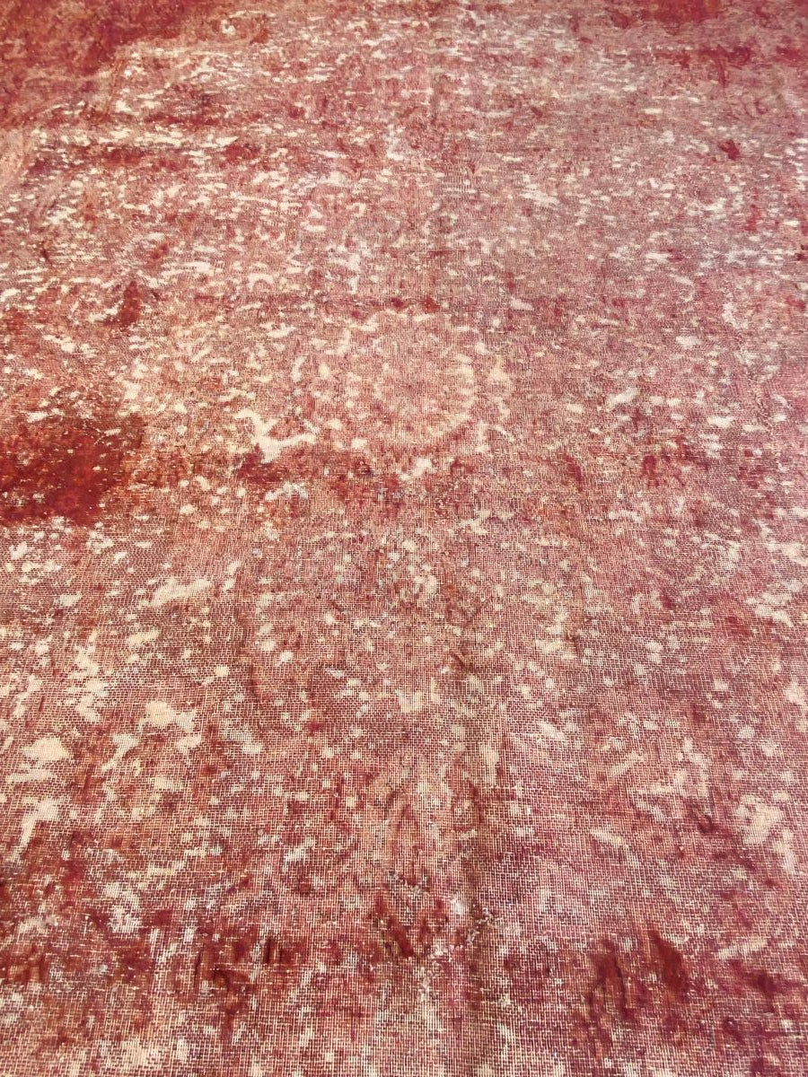 Handmade Vintage Over-Dyed Persian Kerman