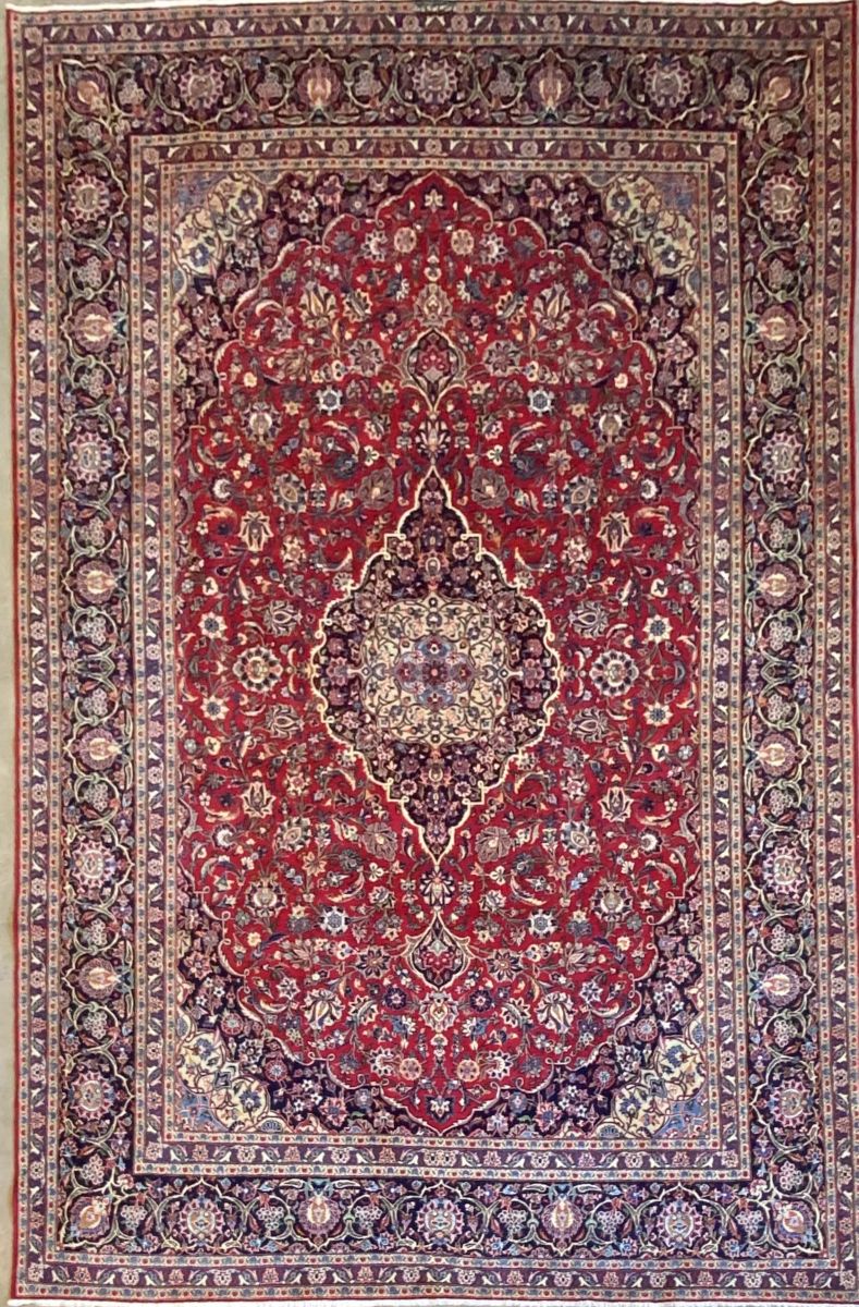Superfine Hand-Knotted Persian Kashan Carpet