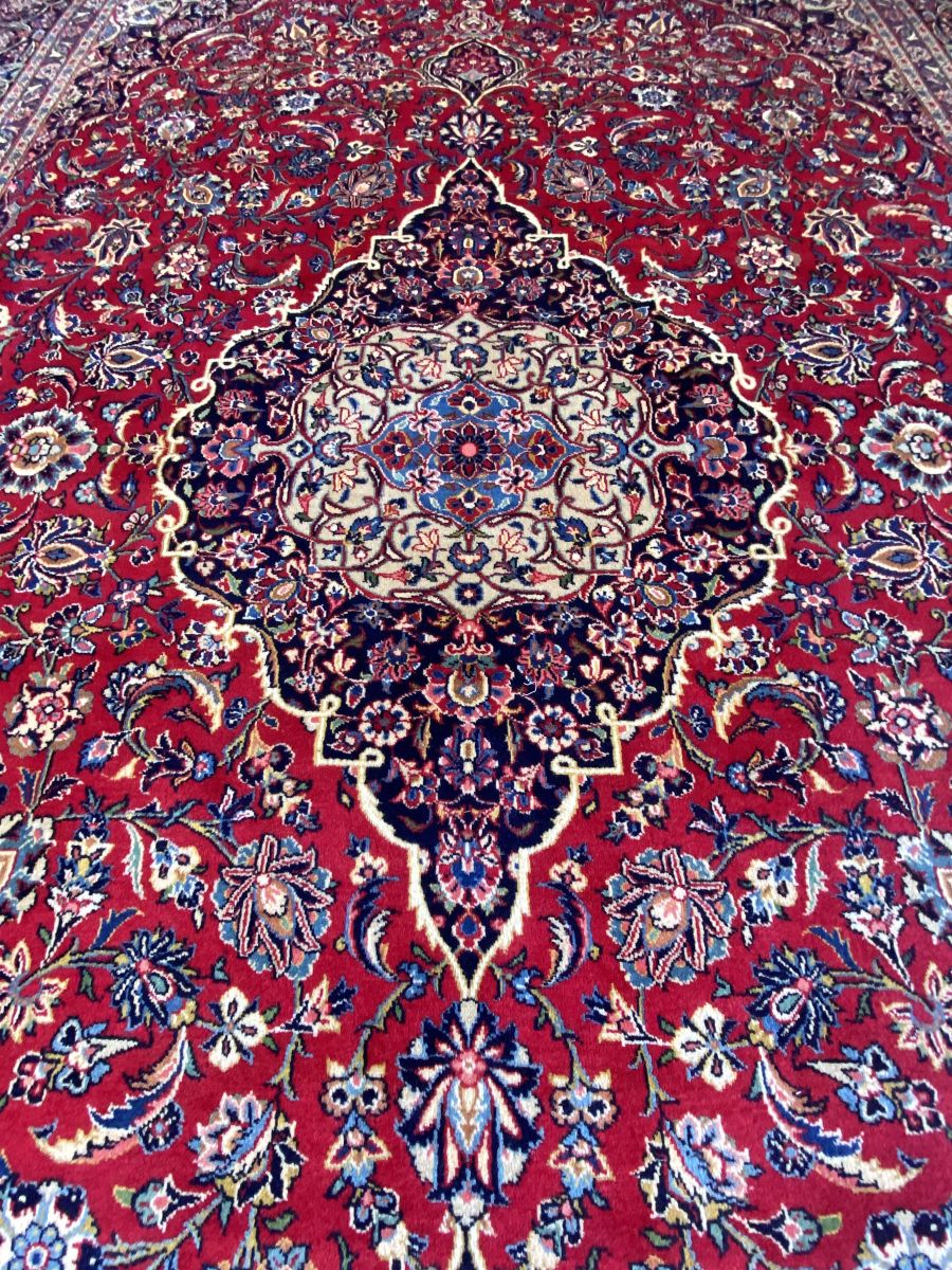 Superfine Hand-Knotted Persian Kashan Carpet