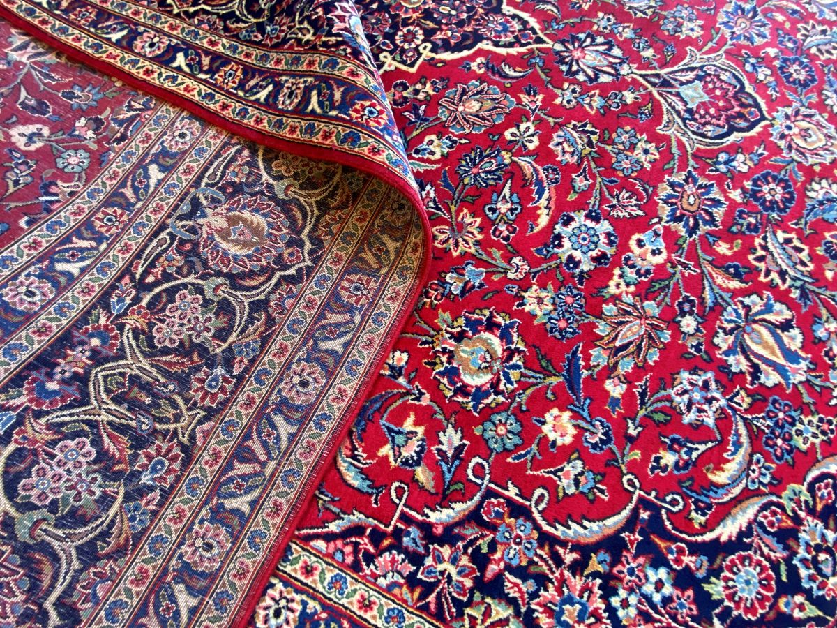 Superfine Hand-Knotted Persian Kashan Carpet