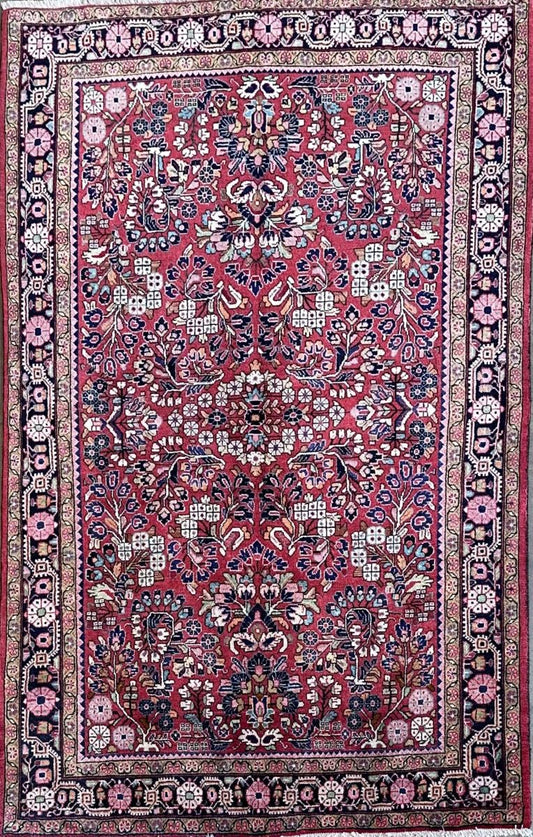 Fine Hand-Knotted Persian Jozan Rug