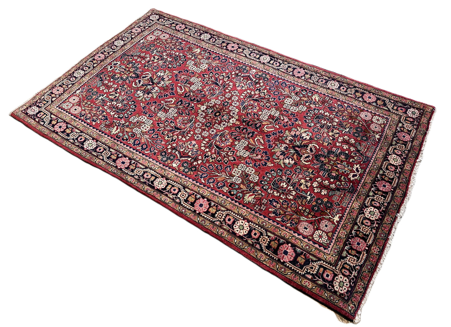 Fine Hand-Knotted Persian Jozan Rug
