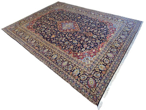 Superfine Hand-Knotted Persian Kashan Carpet