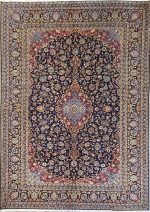 Superfine Hand-Knotted Persian Kashan Carpet