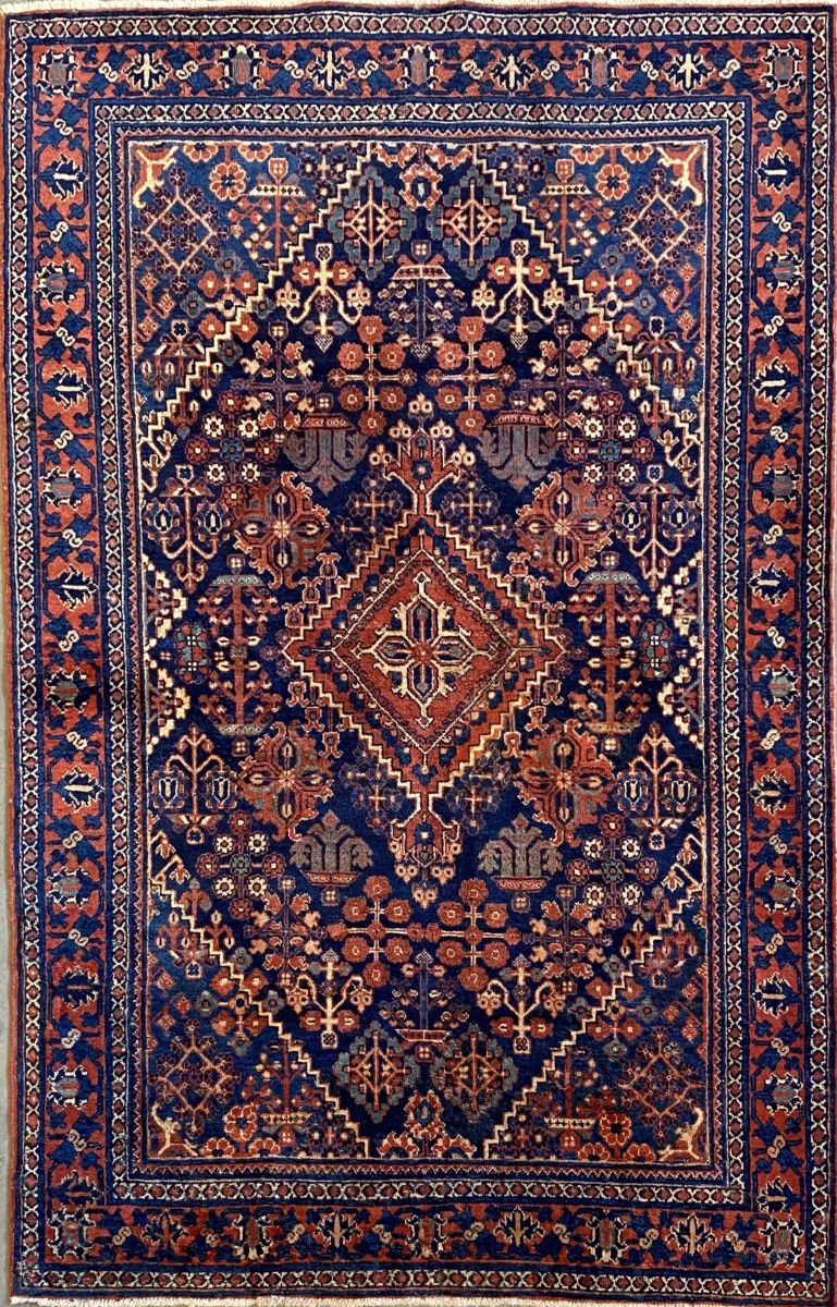 Hand-Knotted Persian Meymeh Rug