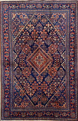 Hand-Knotted Persian Meymeh Rug