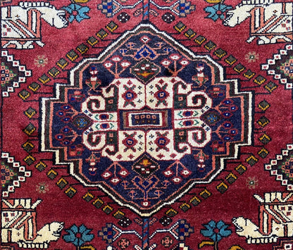Hand-Knotted Tribal Persian Qashqaie Rug