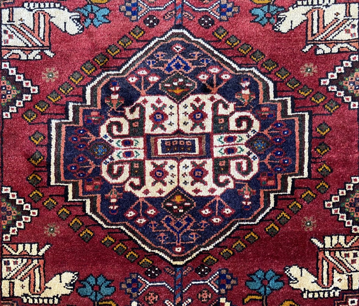 Hand-Knotted Nomadic Persian Qashqaie Rug