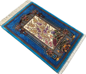 Superfine Hand-Knotted Pure Silk Persian Qum