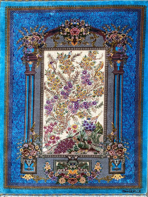 Superfine Hand-Knotted Pure Silk Persian Qum