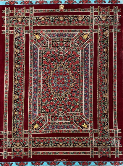 Superfine Hand-Knotted Pure Silk Persian Qum