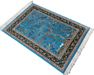 Superfine Hand-Knotted Pure Silk Persian Qum