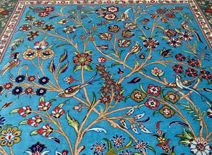 Superfine Hand-Knotted Pure Silk Persian Qum