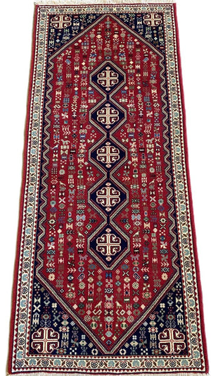 Fine Hand-Knotted Persian Abadeh Hall Runner