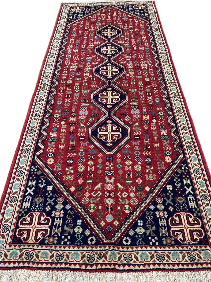 Fine Hand-Knotted Persian Abadeh Hall Runner