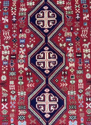 Fine Hand-Knotted Persian Abadeh Hall Runner