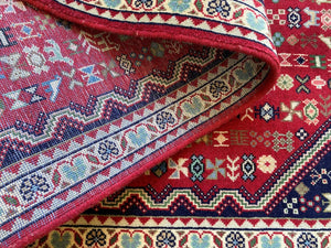 Fine Hand-Knotted Persian Abadeh Hall Runner