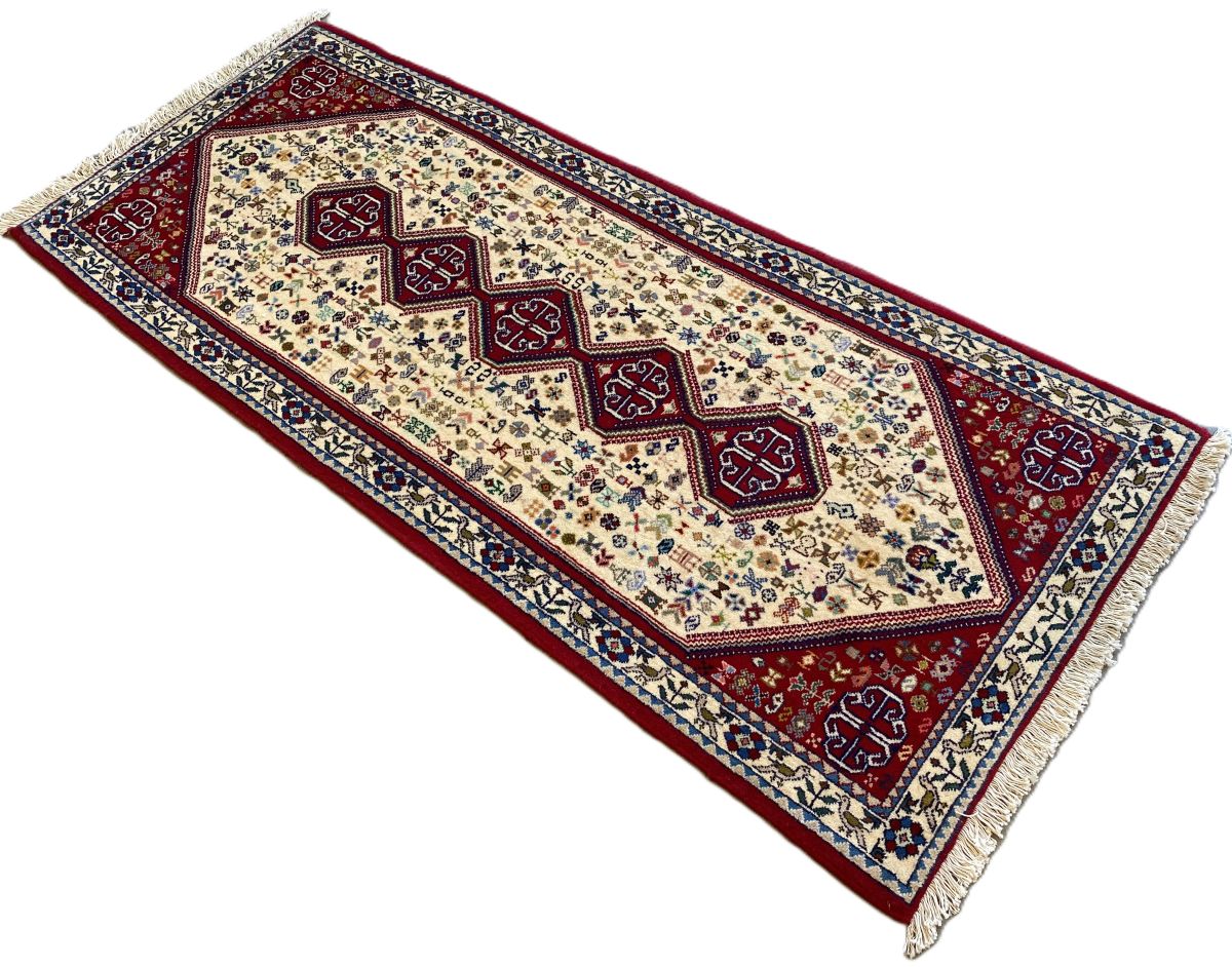 Fine Hand-Knotted Persian Abadeh Heybatlou Runner
