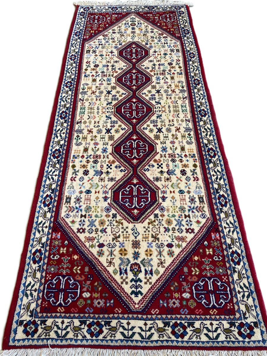Fine Hand-Knotted Persian Abadeh Heybatlou Runner