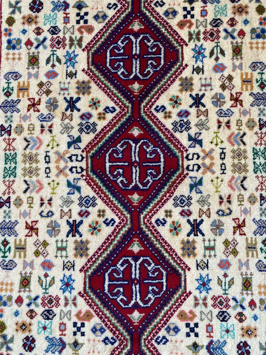 Fine Hand-Knotted Persian Abadeh Heybatlou Runner