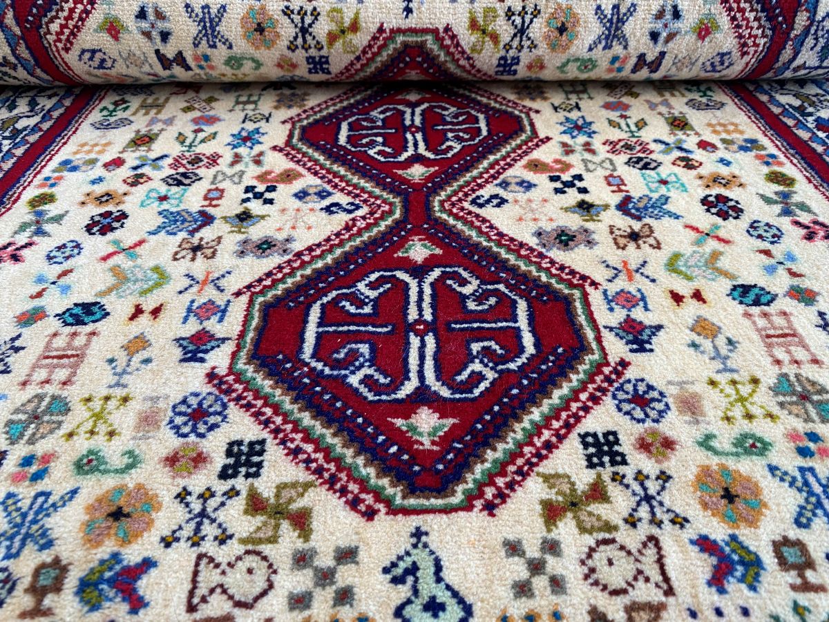 Fine Hand-Knotted Persian Abadeh Heybatlou Runner