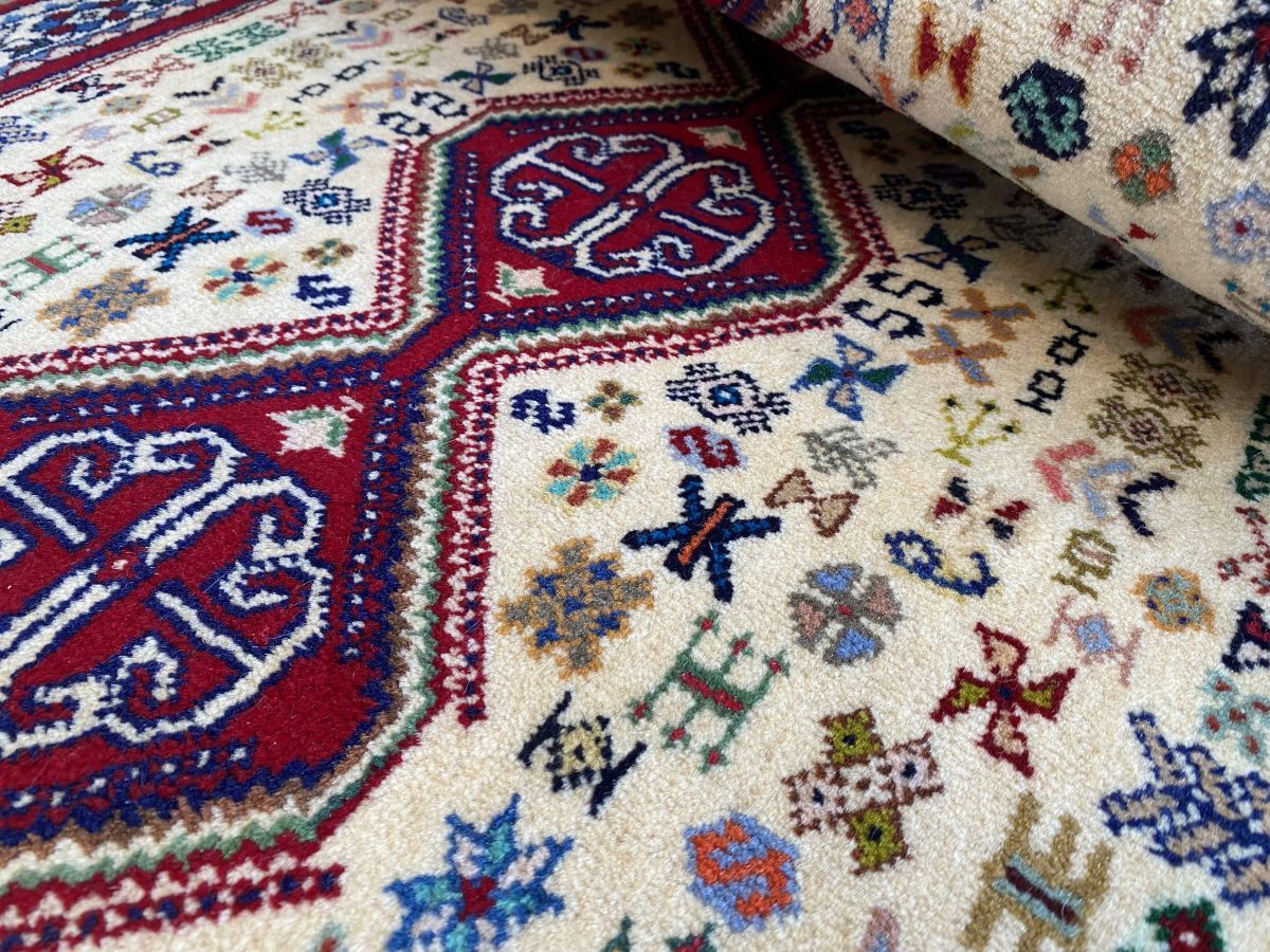 Fine Hand-Knotted Persian Abadeh Heybatlou Runner