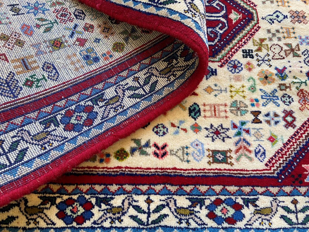 Fine Hand-Knotted Persian Abadeh Heybatlou Runner