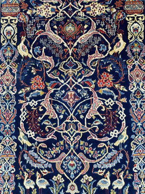 Circa 1970's Hand-Knotted Persian Kashan Carpet