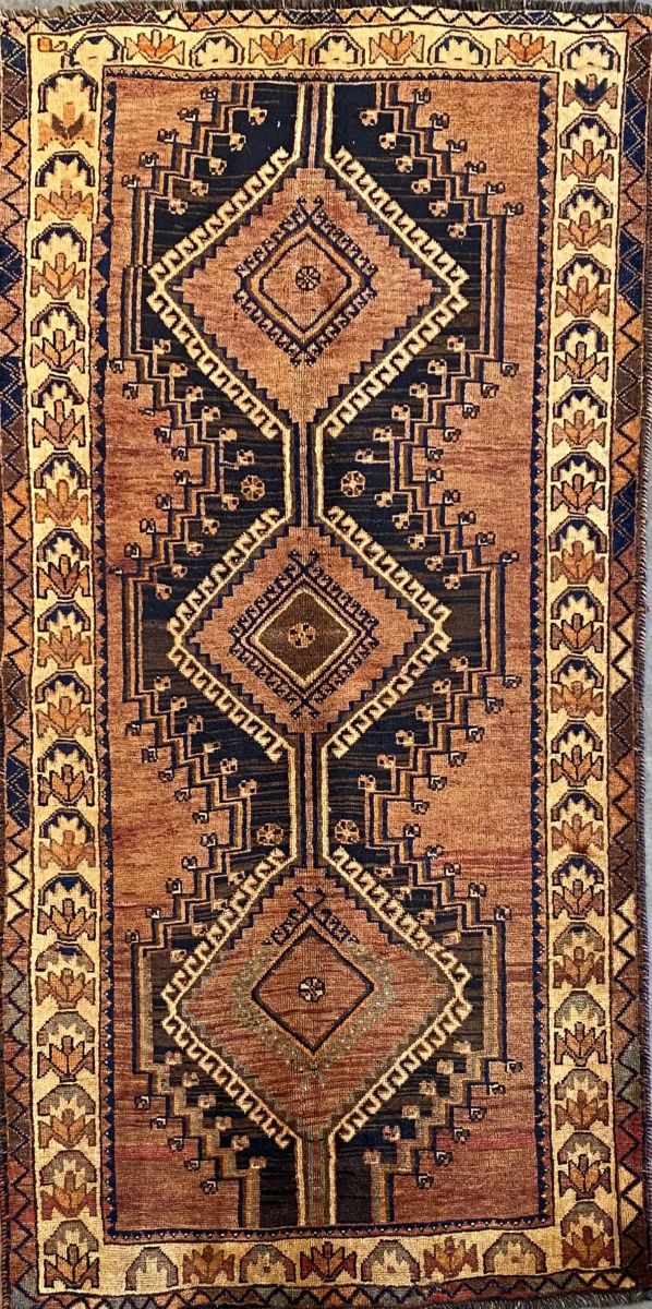 Hand-Knotted Tribal Persian Luri Rug