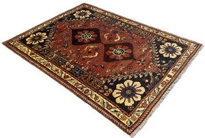 Hand-Knotted Tribal Persian Qashqaie Rug